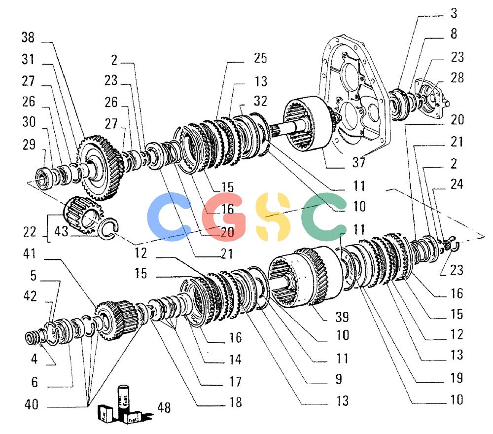 纽荷兰零件查询(FL5B) - CRAWLER LOADER (B2.01[011]) - TRANSMISSION New Holland Constructuion
