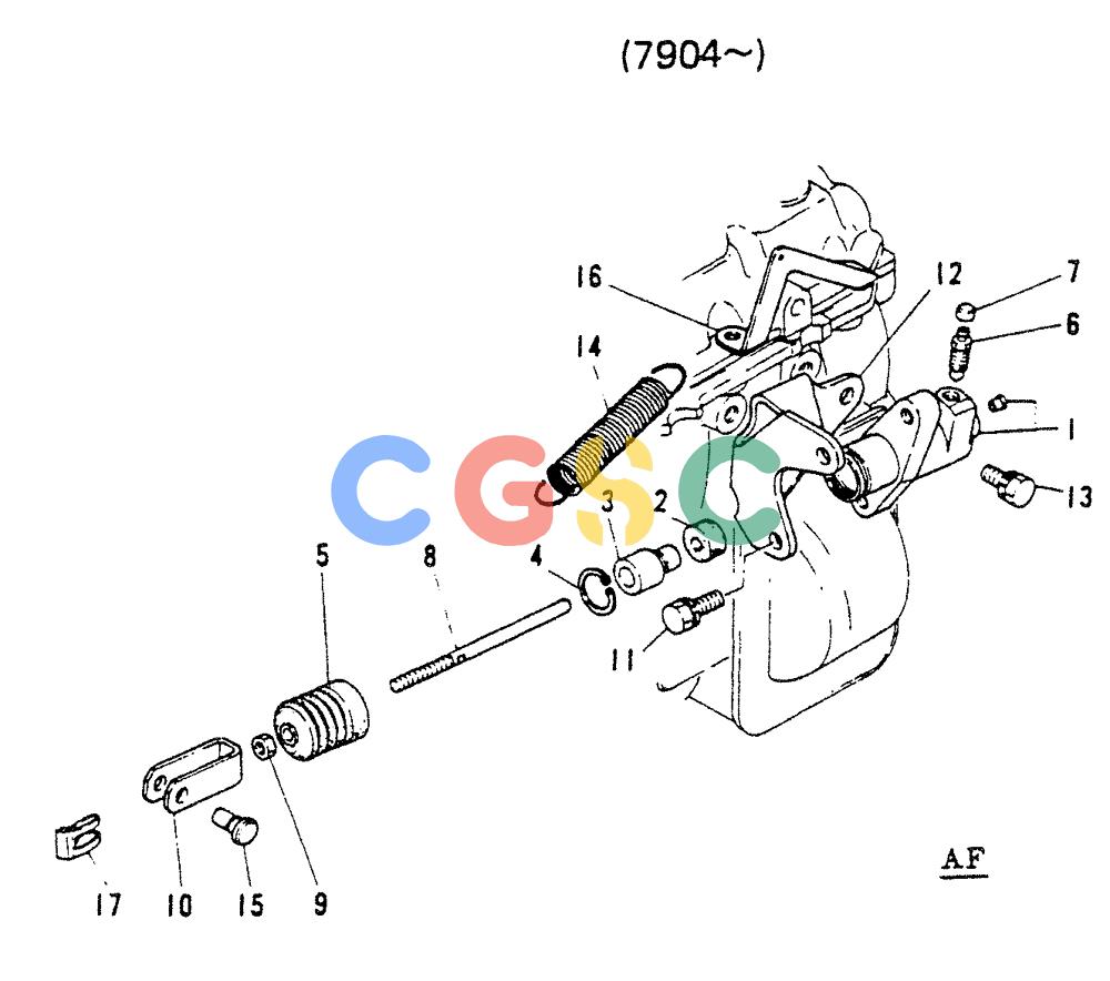 神钢零件查询(65R5P) - MITSUBISHI DIESEL ENGINE - LK300A WHEEL LOADER (1/06-12/06) (14-003) - CLUTCH CONTROL (7904-) Kobelco