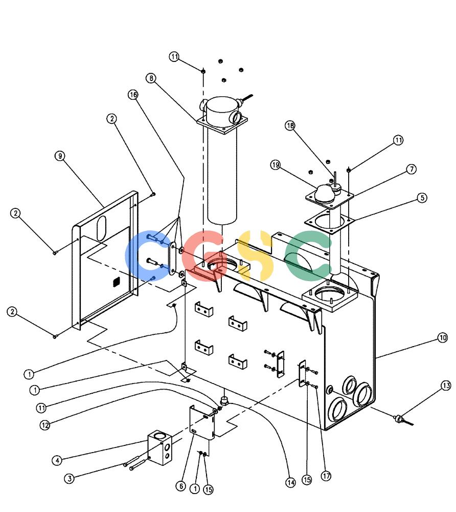 凯斯零件查询(FLX3300B) - FLOATER - 2002 (9/02-10/03) (06-002) - HYDRAULIC TANK ASSEMBLY Case Agriculture