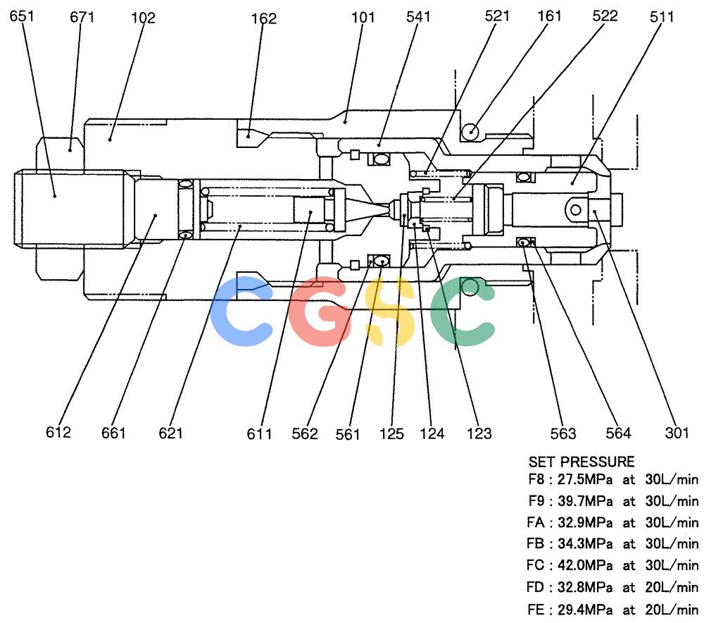 纽荷兰零件查询(E200SRLC) - CRAWLER EXCAVATOR BTW LA04-01506 - LA04-01625 (07-029) - VALVE ASSY, PORT RELIEF New Holland Constructuion