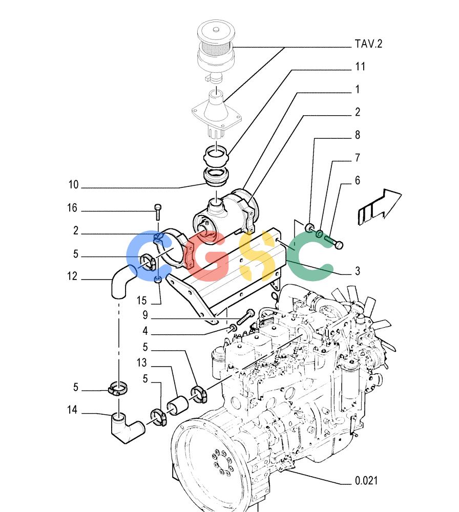 纽荷兰零件查询(FL145) - CRAWLER LOADER (N.A. VERSION) (11/98-) (0.540[01]) - DRY AIR CLEANER New Holland Constructuion