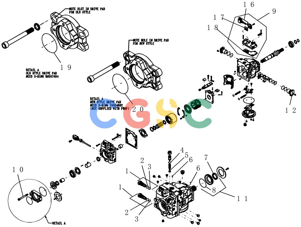 凯斯零件查询(438) - FLEX-AIR APPLICATOR - 2003 (3/03-10/03) (07-009) - PUMP, 75CC, 90 SERIES, AUX-C Case Agriculture