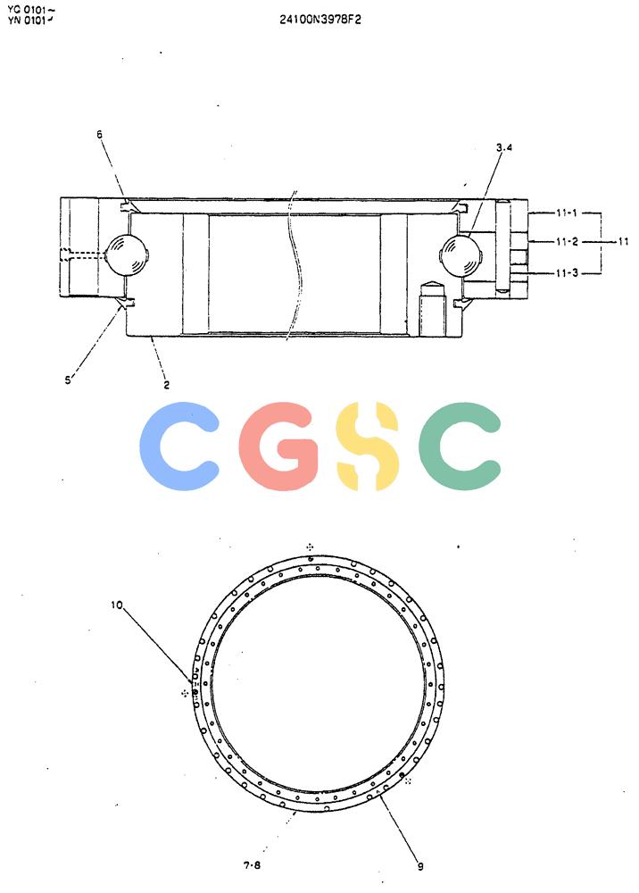 神钢零件查询(MD200BLC) - EXCAVATOR BTW YQ0101 - YQ0564 (1/80-12/06) (06-008) - BEARING ASSY Kobelco
