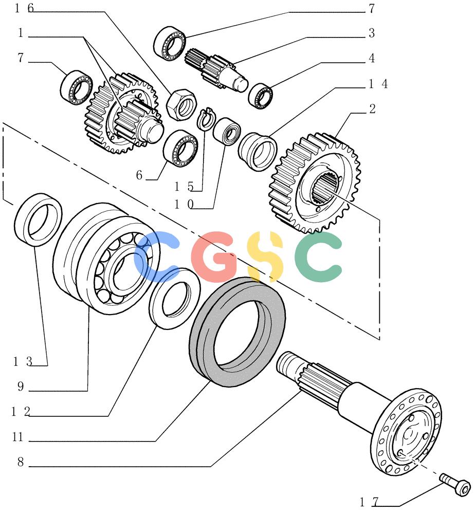 纽荷兰零件查询(DC150LT) - CRAWLER DOZER (6/00-) (1.277[02]) - FINAL DRIVE - COMPONENTS New Holland Constructuion