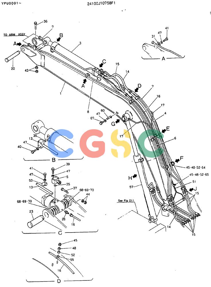 神钢零件查询(MD140BLC) - EXCAVATOR BTW YPU0001 - YPU0300 (1/80-12/06) (07-001[01]) - BOOM ASSY, 4.6 M Kobelco