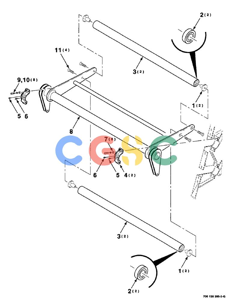 凯斯零件查询(8465) - CASE IH AUTO ROUND BALER (1/91-12/97) (6-32) - BELT TENSION ROLLER ASSEMBLY Case Agriculture