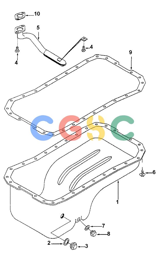 纽荷兰零件查询(DC100) - CRAWLER DOZER (N.A. VERSION) (4/00-) (0.042[01]) - ENGINE OIL SUMP DC70 - DC80 - DC100 New Holland Constructuion