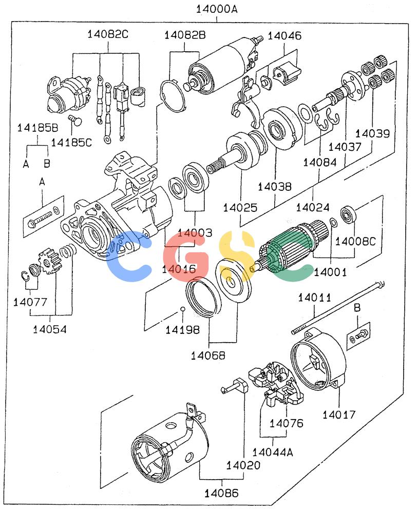 神钢零件查询(SK160LC) - DYNAMIC ACERA EXCAVATOR 11/2000 ASN YM02U0101 (11/00-12/02) (09-030[02]) - STARTER Kobelco