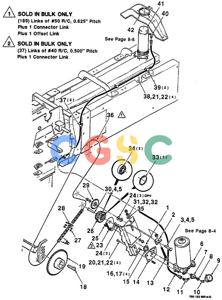 凯斯零件查询(8555) - CASE IH RECTANGULAR BALER (1/90-12/99) (08-02) - HYDRAULIC BALE TENSIONER ASSEMBLY Case Agriculture
