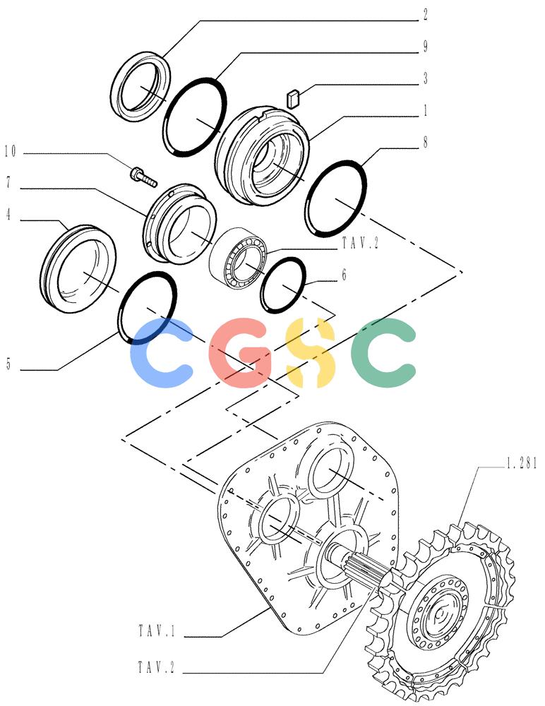 纽荷兰零件查询(DC150LT) - CRAWLER DOZER (6/00-) (1.277[03]) - FINAL DRIVE - COMPONENTS New Holland Constructuion
