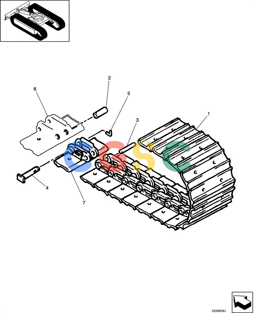 纽荷兰零件查询(E15) - COMPACT CRAWLER EXCAVATOR (N.A.) (1/06-) (05-04[00]) - SHOE, TRACK New Holland Constructuion