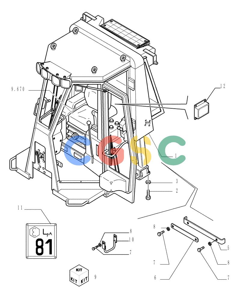 纽荷兰零件查询(D150) - CRAWLER DOZER (1/05-) (9.653[01]) - ROPS CAB WITH CONDITIONER - OPTIONAL CODE 784110251 New Holland Constructuion
