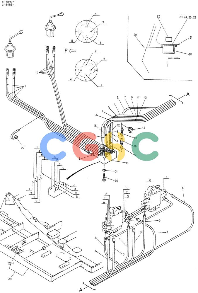 神钢零件查询(K907CLC) - EXCAVATOR BTW YG0101 - YG0500 (1/85-12/03) (03-008) - REMOTE-CONTROL ASSY (MULTI) Kobelco