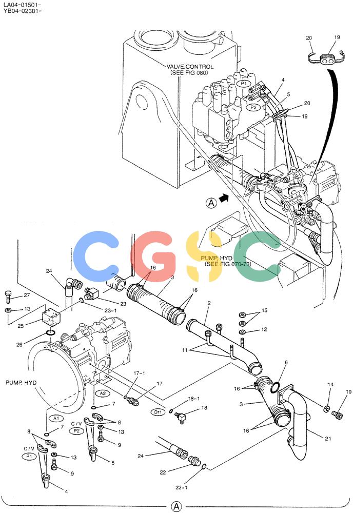 神钢零件查询(DOZER) - ATTACHMENT - SK200SR, SK200SR-1S, & SK200SRLC-1S (1/91-12/03) (01-003) - HYD LINES, UPP Kobelco