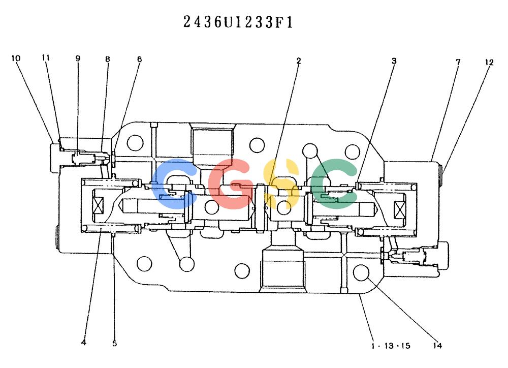 神钢零件查询(K907LC) - MARK II EXCAVATOR ASN YQ0565 (GLOBAL) (1/87-12/03) (11-027) - VALVE ASSY, BRAKE Kobelco