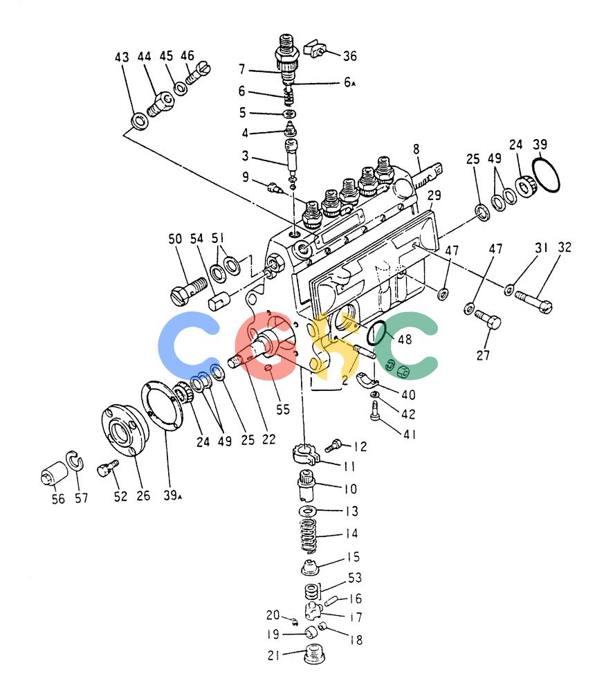 神钢零件查询(6DR5) - MITSUBISHI DIESEL ENGINE (1/06-12/06) (03-002) - INJECTION PUMP (INNER PARTS) Kobelco
