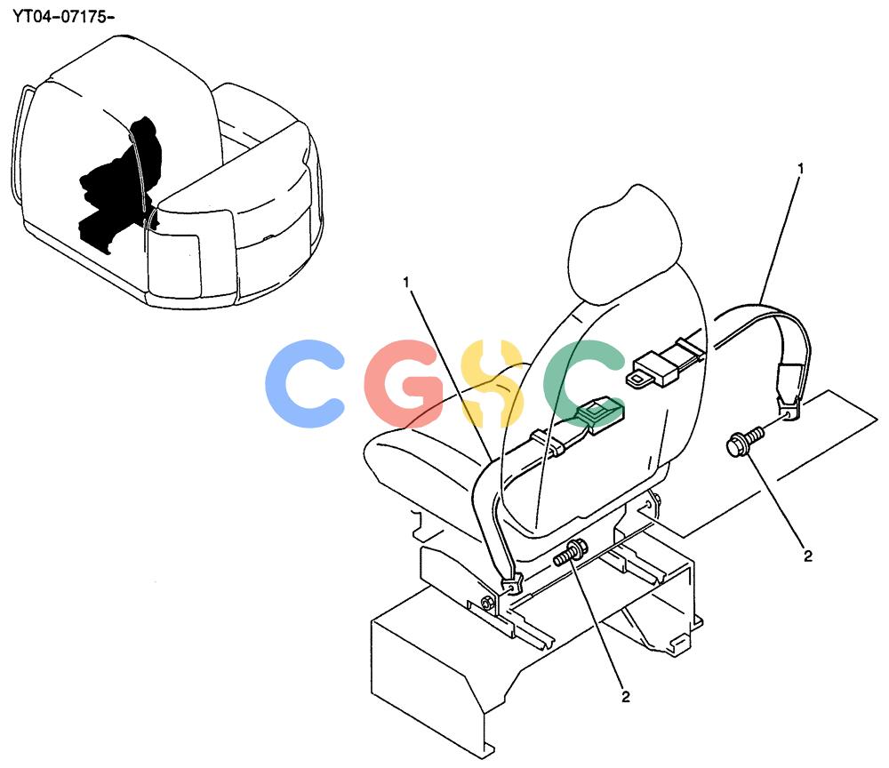 纽荷兰零件查询(E70SR) - MIDI CRAWLER EXCAVATOR ASN YT04-07175 (01-040) - BELT ASSY, SEAT New Holland Constructuion