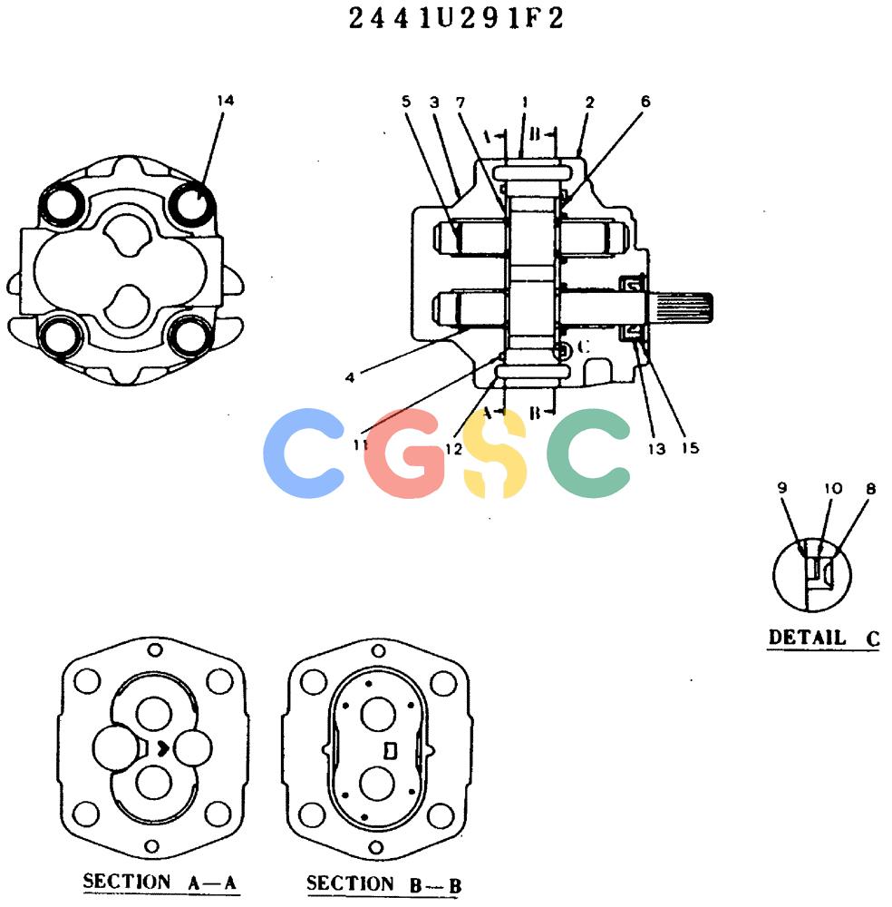 神钢零件查询(MD140BLC) - EXCAVATOR BTW YPU0001 - YPU0300 (1/80-12/06) (11-016) - PUMP ASSY, GEAR Kobelco