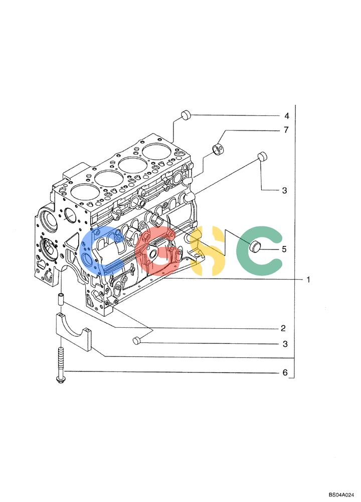 纽荷兰零件查询(DC85) - CRAWLER DOZER (8/04-) (02-10) - CYLINDER BLOCK New Holland Constructuion