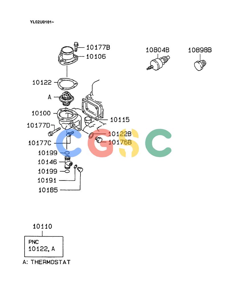 神钢零件查询(ED190LC) - BLADE RUNNER EXCAVATOR/DOZER BTW YL02U0101 - YL03U0135 (1/02-12/06) (07-025) - WATER PIPE & THERMOSTAT Kobelco