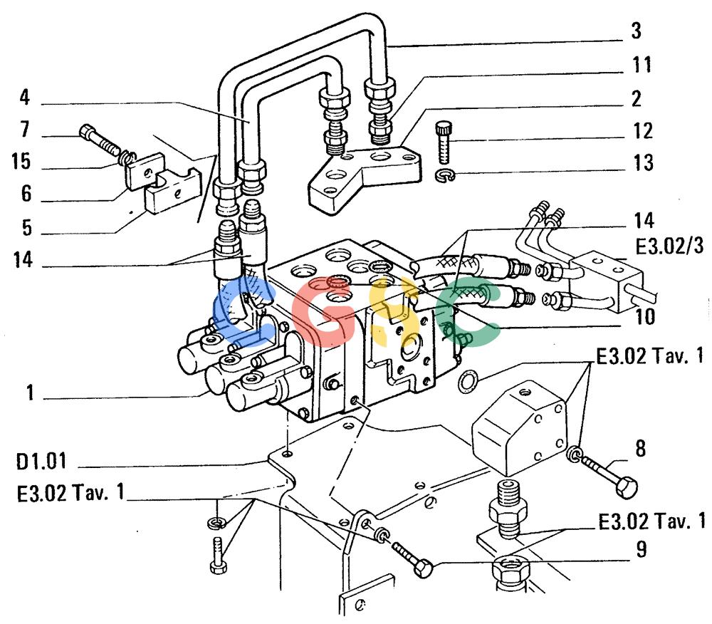 纽荷兰零件查询(FL14E) - CRAWLER LOADER (E3.02/1[001]) - HYDRAULIC SYSTEM New Holland Constructuion