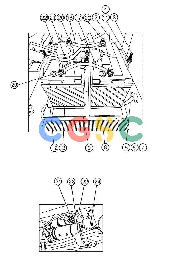 凯斯零件查询(4330) - TITAN FLOATER (6/98-8/99) (02-017) - BATTERY GROUP Case Agriculture