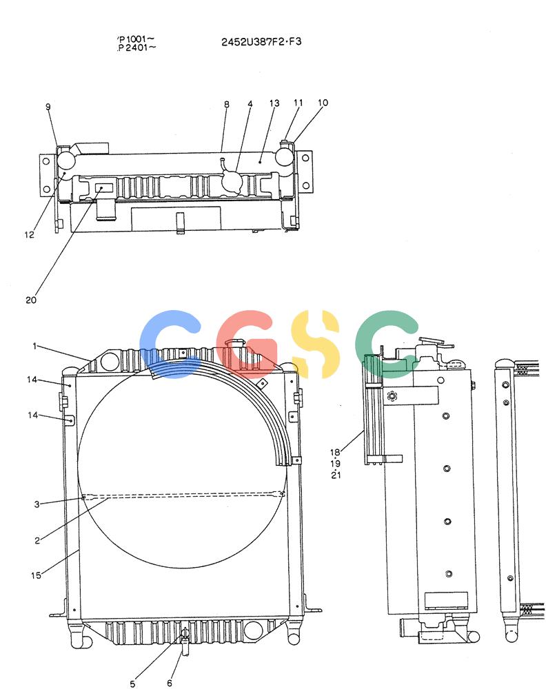 神钢零件查询(K905) - MARK II EXCAVATOR BTW LP2401-LP3407 (1/00-12/03) (05-006) - RADIATOR ASSY Kobelco