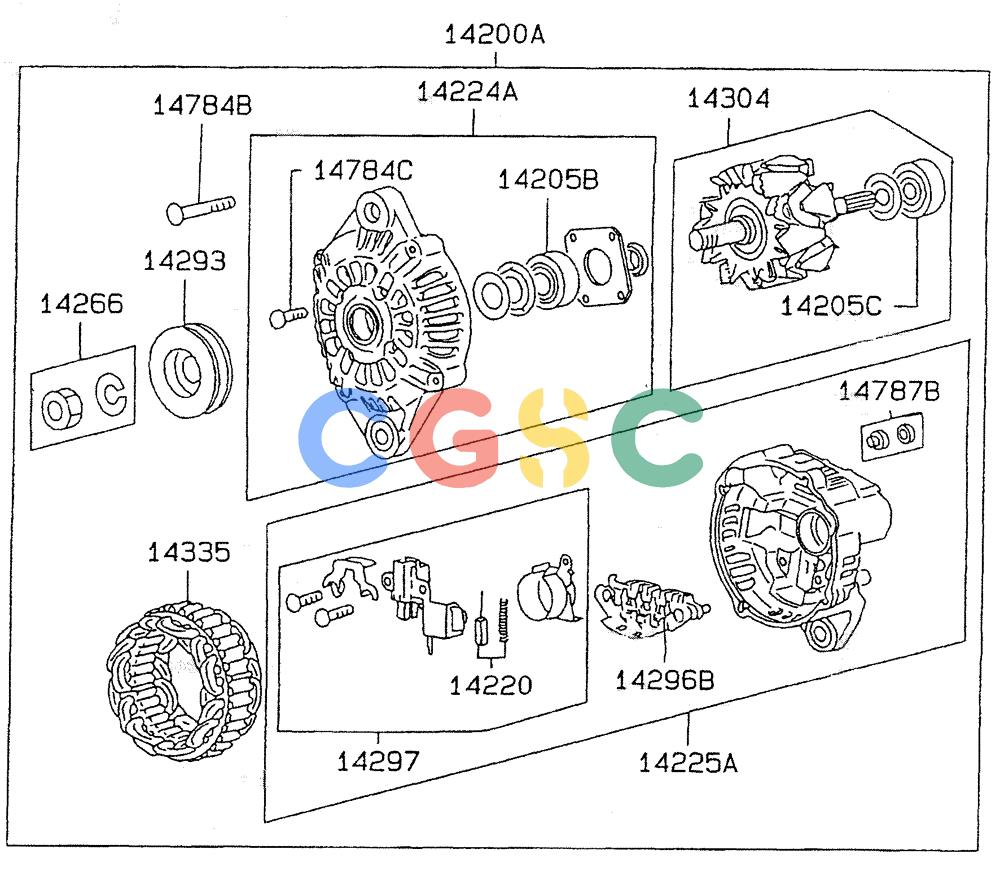 神钢零件查询(SK160LC) - DYNAMIC ACERA EXCAVATOR 11/2000 ASN YM02U0101 (11/00-12/02) (09-031[02]) - ALTERNATOR AND REGULATOR Kobelco