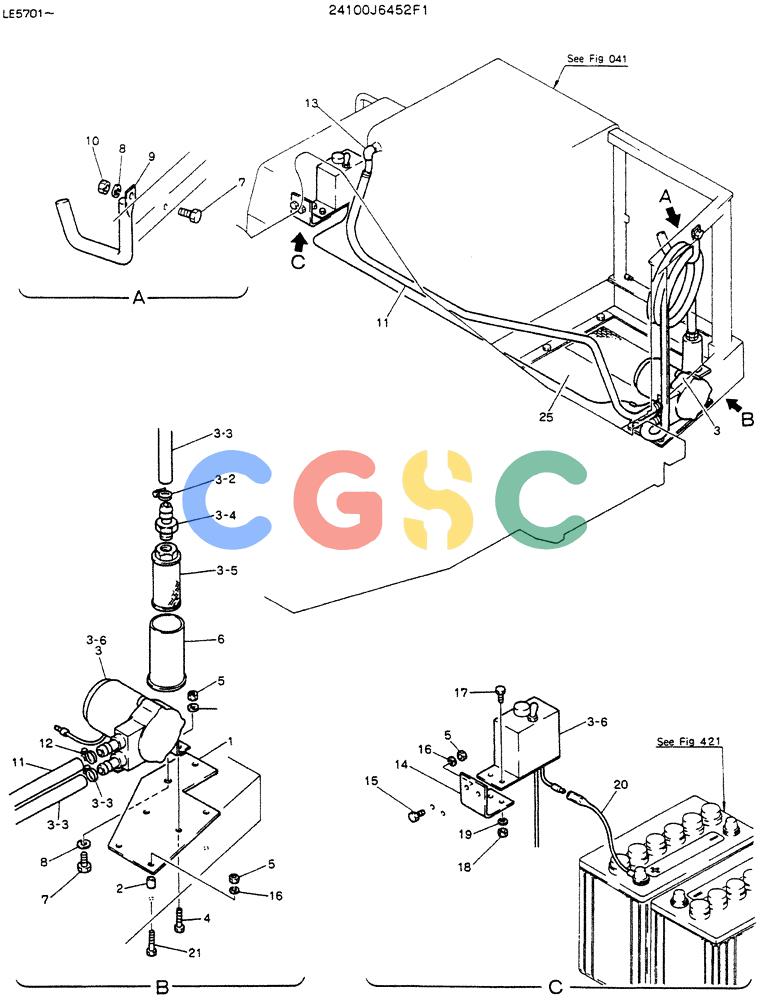 神钢零件查询(K903C) - EXCAVATOR ASN LE5701 (1/87-12/03) (07-001) - PUMP ASSY, FUEL Kobelco