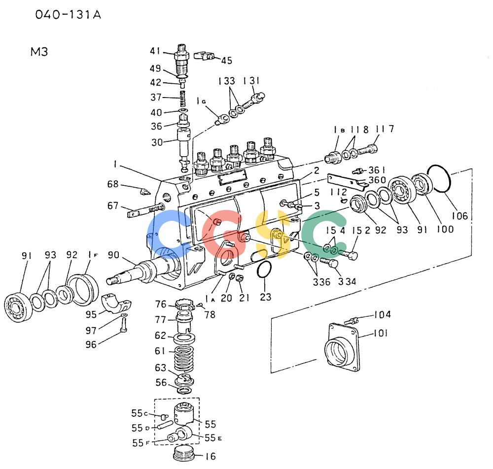 神钢零件查询(6D22CT) - MITSUBISHI DIESEL ENGINE - K909A, K910, K912 & K935 (1/76-12/06) (03-002) - INJECTION PUMP, INNER PARTS Kobelco