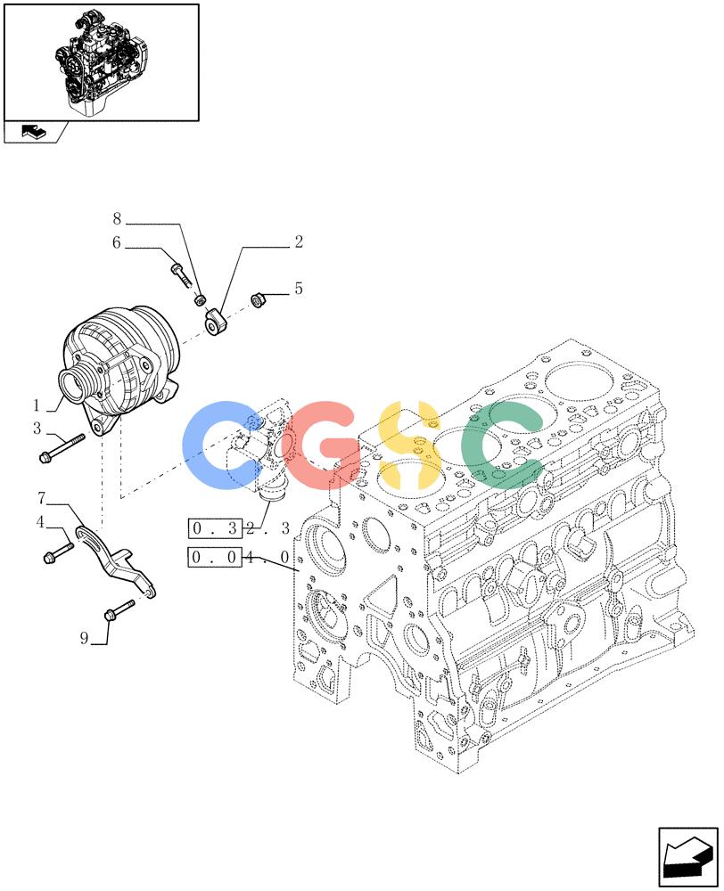 神钢零件查询(F4GE9484A J601) - ENGINE - 504103783 - 920019898 (1/13-) (0.40.0) - ALTERNATOR (504227884-504227336) Kobelco