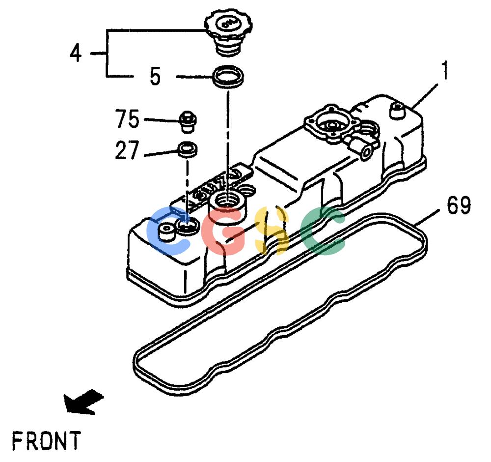 纽荷兰零件查询(E70SR) - MIDI CRAWLER EXCAVATOR ASN YT04-07175 (08-002) - CYLINDER HEAD COVER New Holland Constructuion