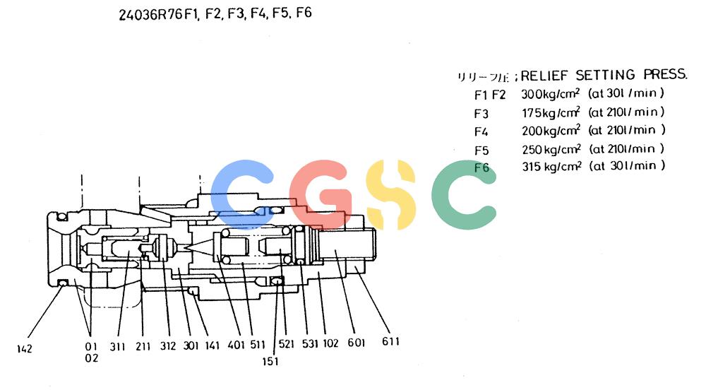 神钢零件查询(MD300LC) - EXCAVATOR BTW YC0101 - YC0300 (1/80-12/06) (08-028) - RELIEF VALVE, PORT Kobelco