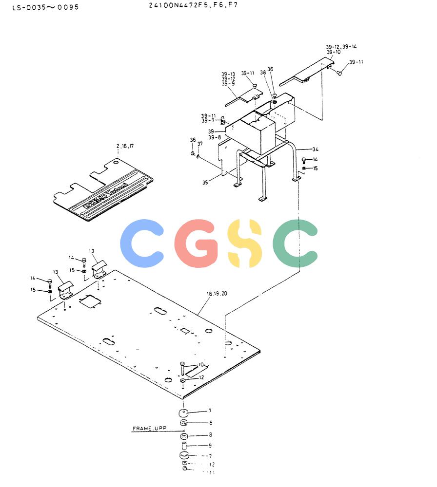 神钢零件查询(K916LC) - EXCAVATOR ASN YS0119 (1/87-12/03) (02-010) - PLATE ASSY,FLOOR(P/N 24100N4472F5,F6,F7) Kobelco