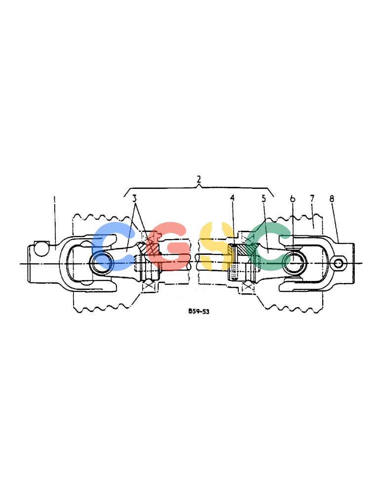 凯斯零件查询(425) - INTERNATIONAL HARVESTER RECTANGULAR BALER (1/76-12/85) (A-13) - PTO SHAFTS WITH CHAINS, FRONT, FITTED WITH LIP SEAL JOURNAL UNITS Case Agriculture