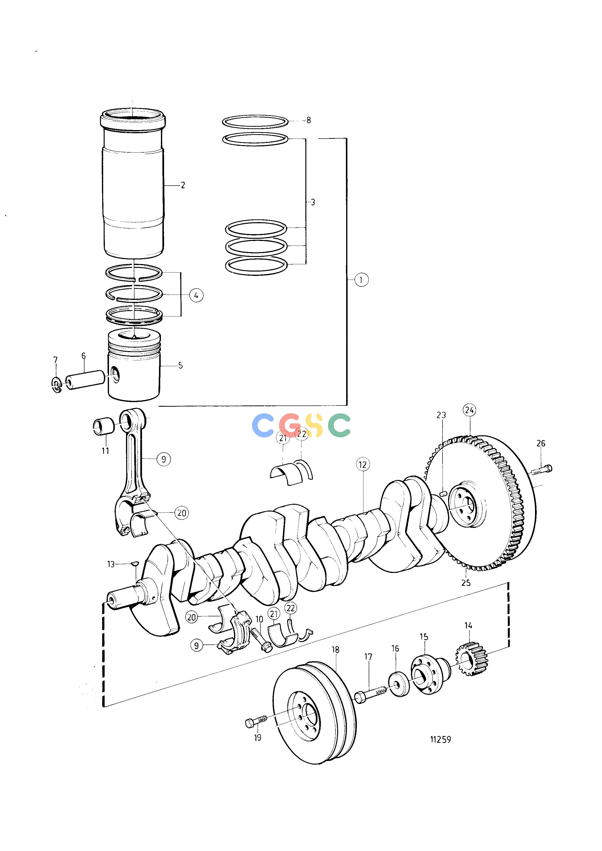 沃尔沃零件查询TAMD72P-A; TAMD72WJ-AEngineCrank MechanismEPC Volvo Penta Parts catalog