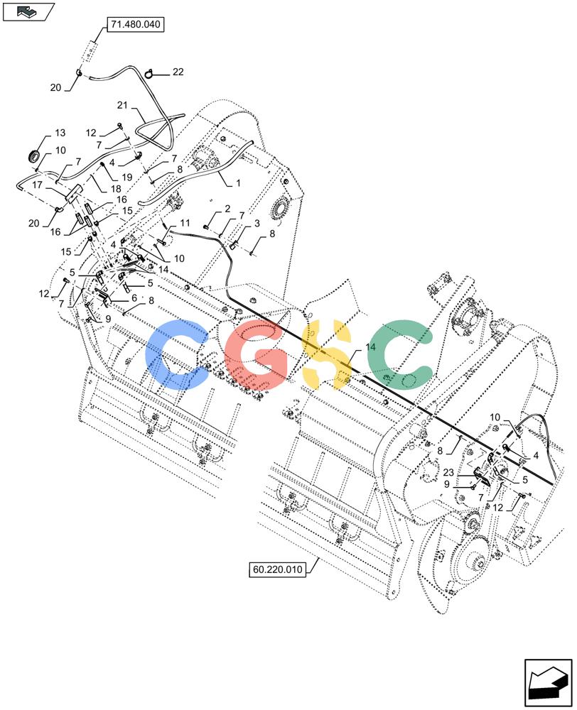 凯斯零件查询(LB434S XL) - BALER (11/16-) (71.480.030) - AUTOMATIC OILING Case Agriculture