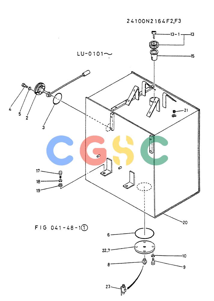 神钢零件查询(K935) - EXCAVATOR SUPPLEMENT ASN LU00154 (1/76-12/03) (01-011) - TANK ASSY, FUEL (FOR ALASKA) Kobelco