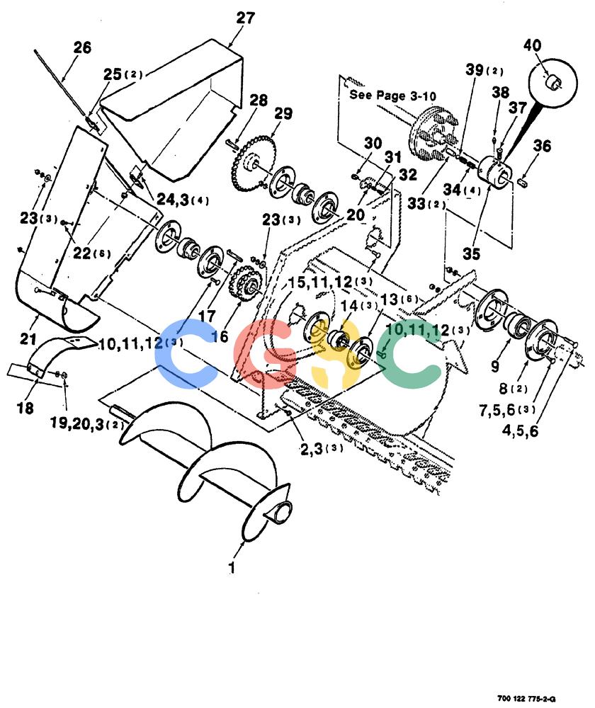 凯斯零件查询(8555) - CASE IH RECTANGULAR BALER (1/90-12/99) (03-08) - AUGER AND DRIVE ASSEMBLY (RIGHT) Case Agriculture