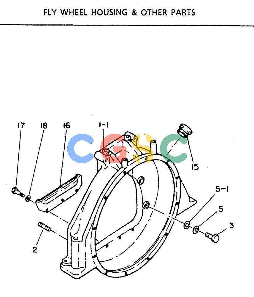 神钢零件查询(MD140C) - EXCAVATOR BTW YPU0301 - YPU0500 (1/80-12/06) (17-004) - FLY WHEEL HOUSING & OTHER PARTS Kobelco