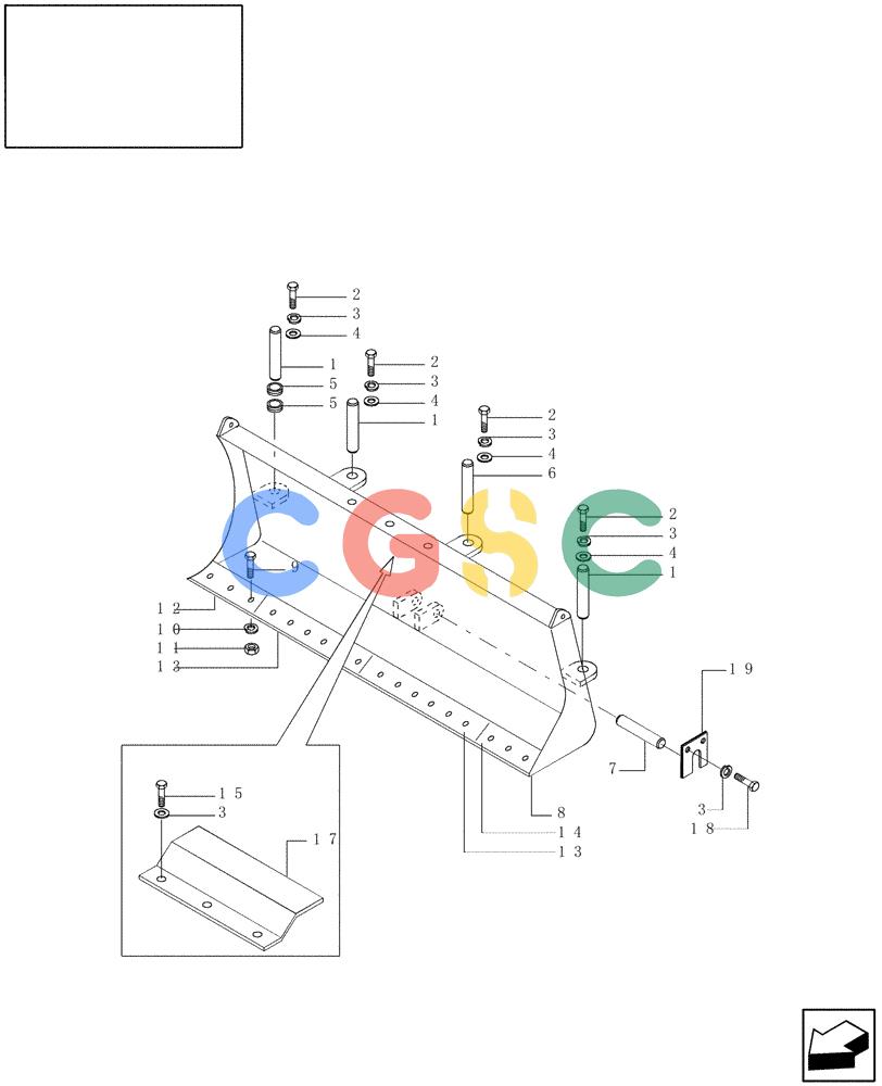 纽荷兰零件查询(DC80) - CRAWLER DOZER (N.A. VERSION) (4/99-) (9.260[01D]) - DOZER BLADE OPTIONAL - 3050 MM - DC80 LGP S/N 13145022 & UP New Holland Constructuion