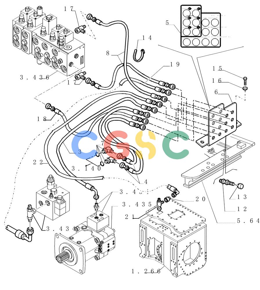 纽荷兰零件查询(DC150.B) - CRAWLER DOZER TIER 2 (3/03-) (6.756[02]) - HYDRAULIC DIAGNOSTIC SYSTEM New Holland Constructuion