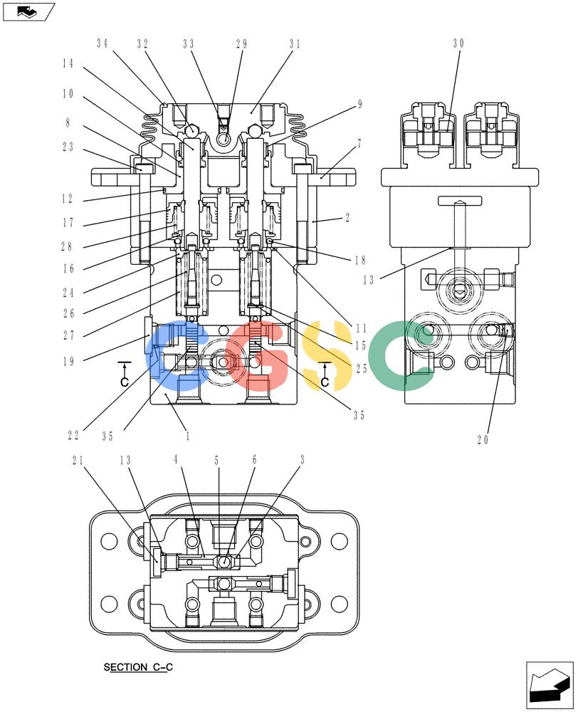 纽荷兰零件查询(E80BMSR) - COMPACT CRAWLER EXCAVATOR ASN LF06-04501 (NBTA18037) (01-038[02]) - CONTROL LINES, PROPEL New Holland Constructuion