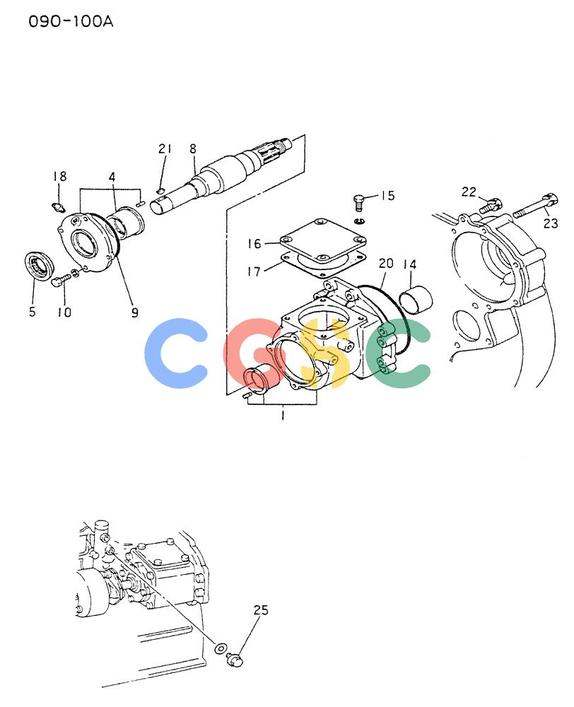 神钢零件查询(6D22CT) - MITSUBISHI DIESEL ENGINE - K909A, K910, K912 & K935 (1/76-12/06) (05-001) - FUEL INJECTION, PUMP DRIVE Kobelco