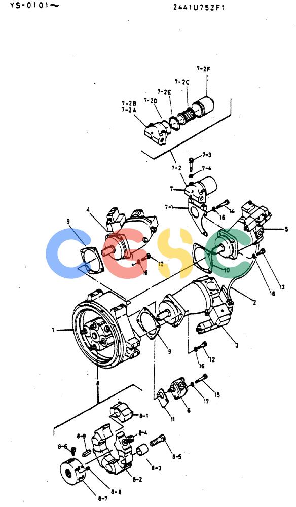 神钢零件查询(MD400LC) - EXCAVATOR BTW YS0101 - YS0200 (1/80-12/06) (05-003) - PUMP ASSY, HYDRAULIC Kobelco