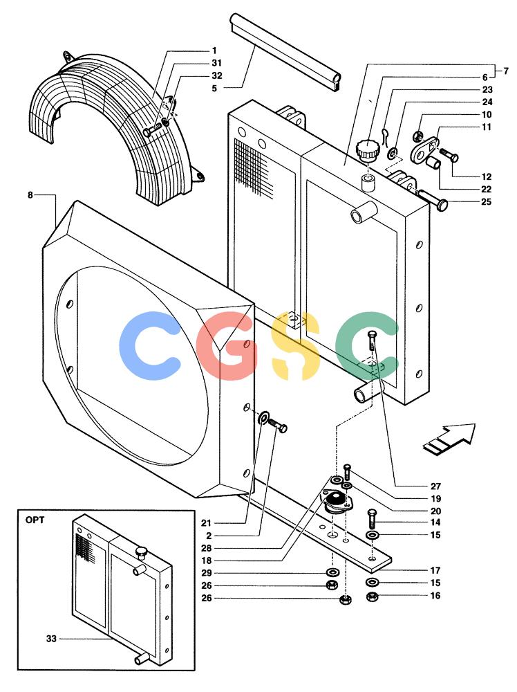 纽荷兰零件查询(DC70) - CRAWLER DOZER (N.A. VERSION) (4/99-) (0.550[01B]) - ENGINE COOLING SYSTEM - WATER RADIATOR - DC70 STD. S/N 13041068 & UP ; LGP S/N 13045016 & UP New Holland Constructuion