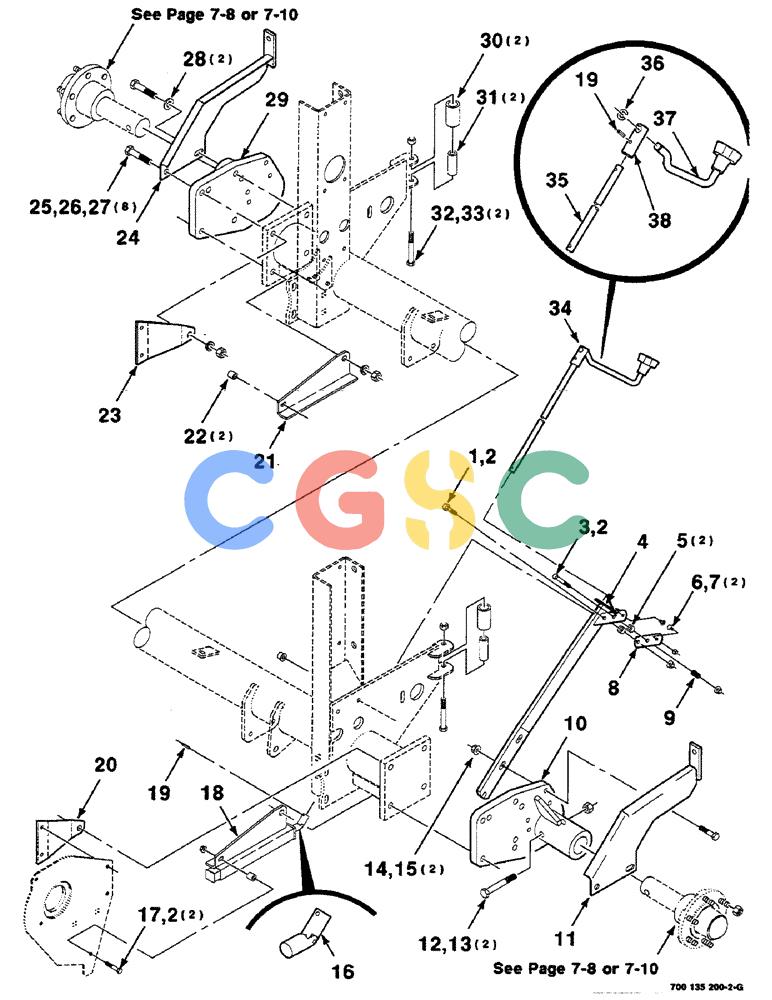 凯斯零件查询(RS551) - CASE IH ROUND BALER (1/99-12/00) (7-06) - MAINFRAME, AXLE AND PICKUP CRANK ASSEMBLIES Case Agriculture