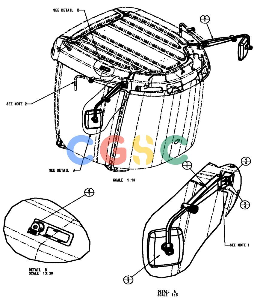 凯斯零件查询(FLX3510) - FLOATER (8/04-8/06) (01-031) - ELECTRIC MIRROR Case Agriculture