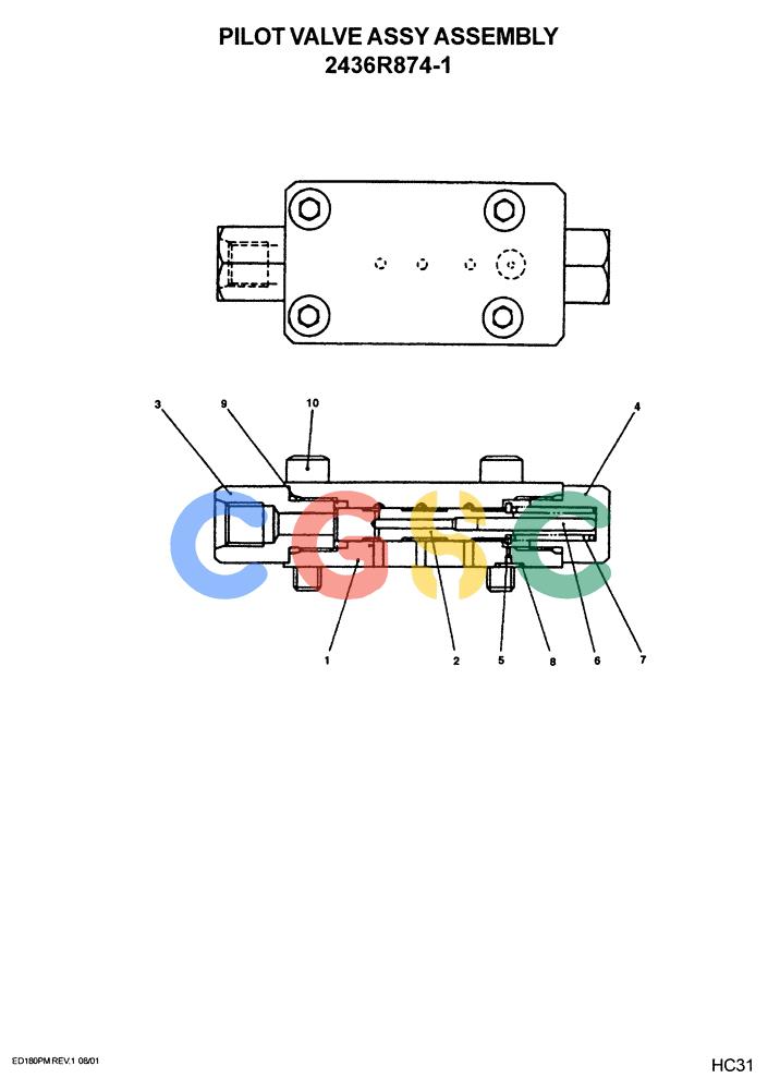 神钢零件查询(ED180) - BLADE RUNNER EXCAVATOR/DOZER ASN YLU0001 (1/99-12/01) (12-015) - PILOT VALVE ASSY ASSEMBLY Kobelco