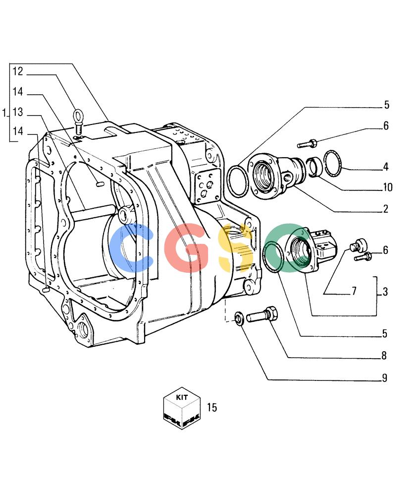 纽荷兰零件查询(FD255) - CRAWLER DOZER (N.A. VERSION) (7/95-) (1.211[02]) - TRANSMISSION - CASE - COMPONENTS New Holland Constructuion